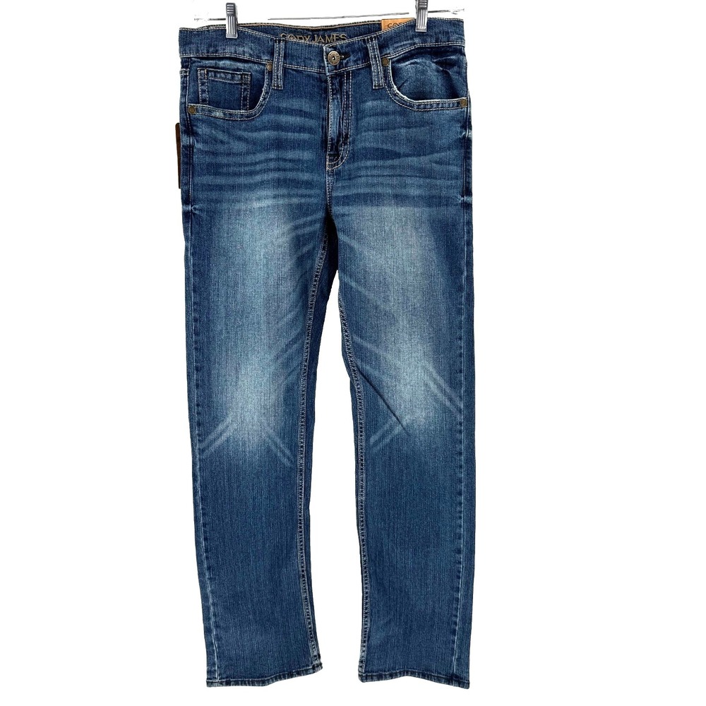 NEW Cody James Men's Slim Straight Jeans 32X34 Roan Wash Western Rodeo Cowboy